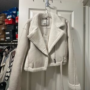 White Women's Shearling Jacket